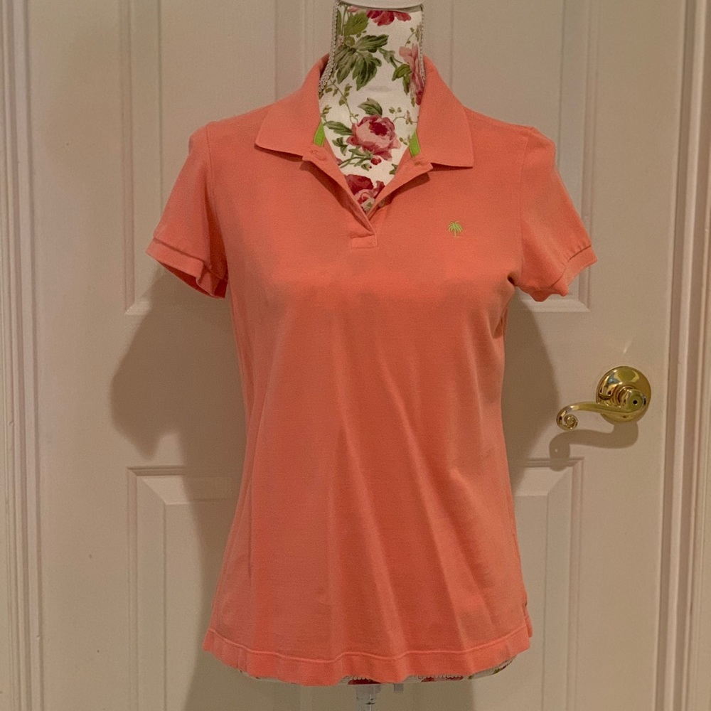 Lilly Pulitzer coral colored polo size Medium